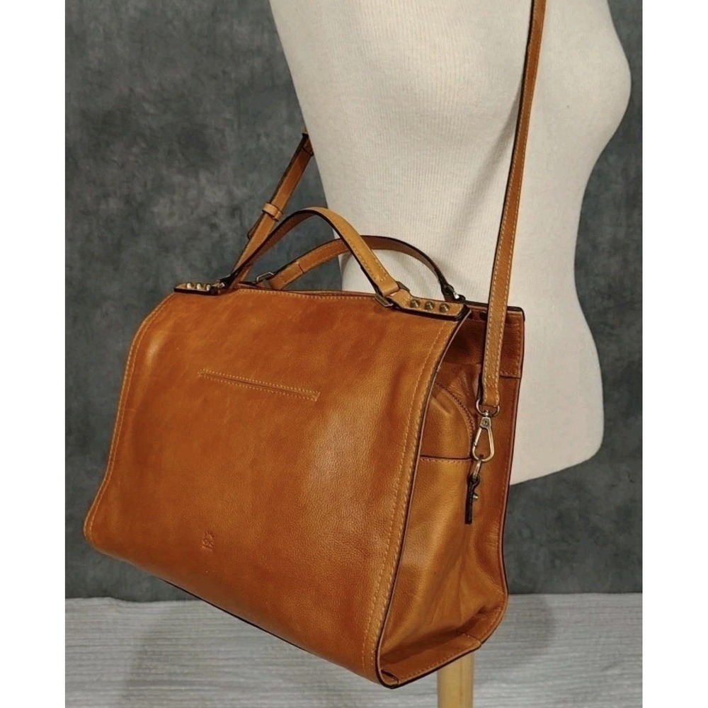 C & C California Leather Bag Satchel Crossbody Tote Womens Bag British Tan Brown